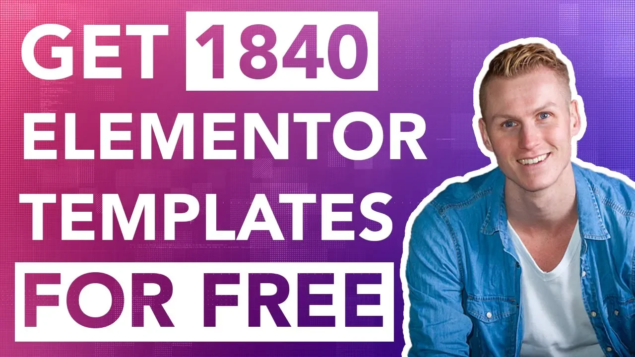 Get 1840 Elementor Templates For Free